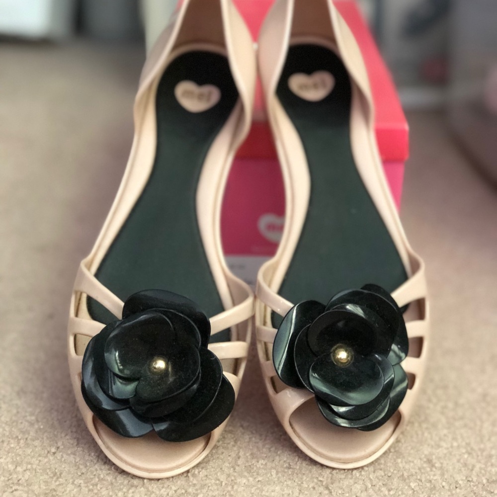 Pink and Black Melissa Jelly Shoes
